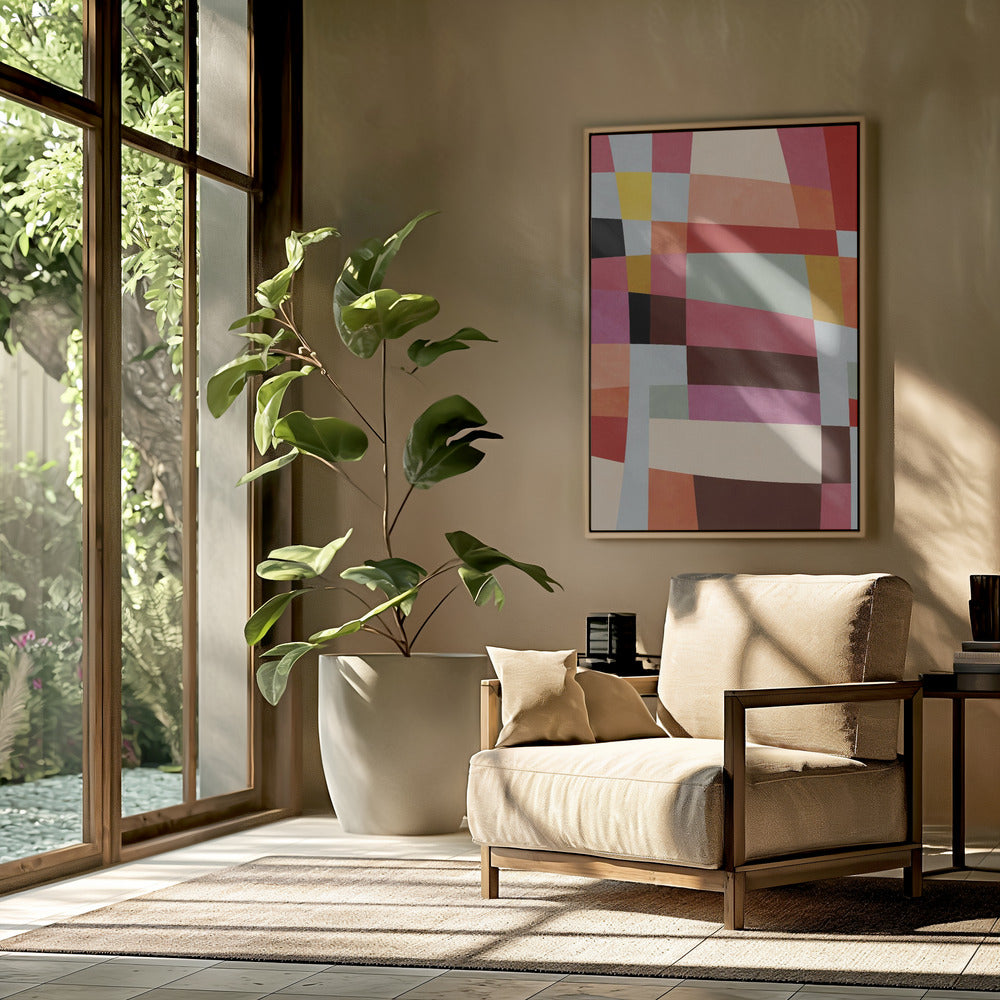 Warm Colors Bauhaus Geometry4 | Poster