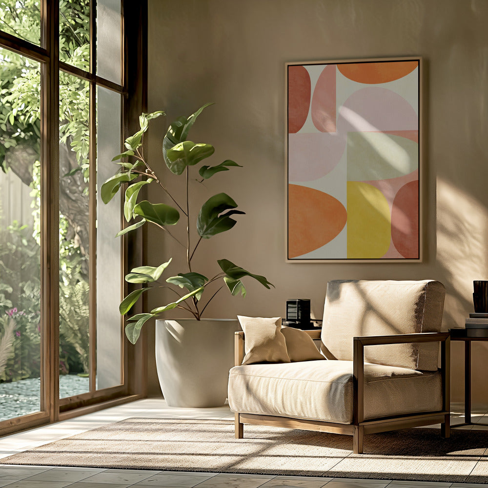 Warm Pastel Geometry | Poster