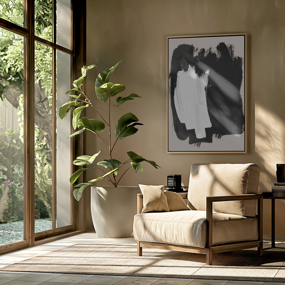 Abstracte penseelstreken 16 | Poster