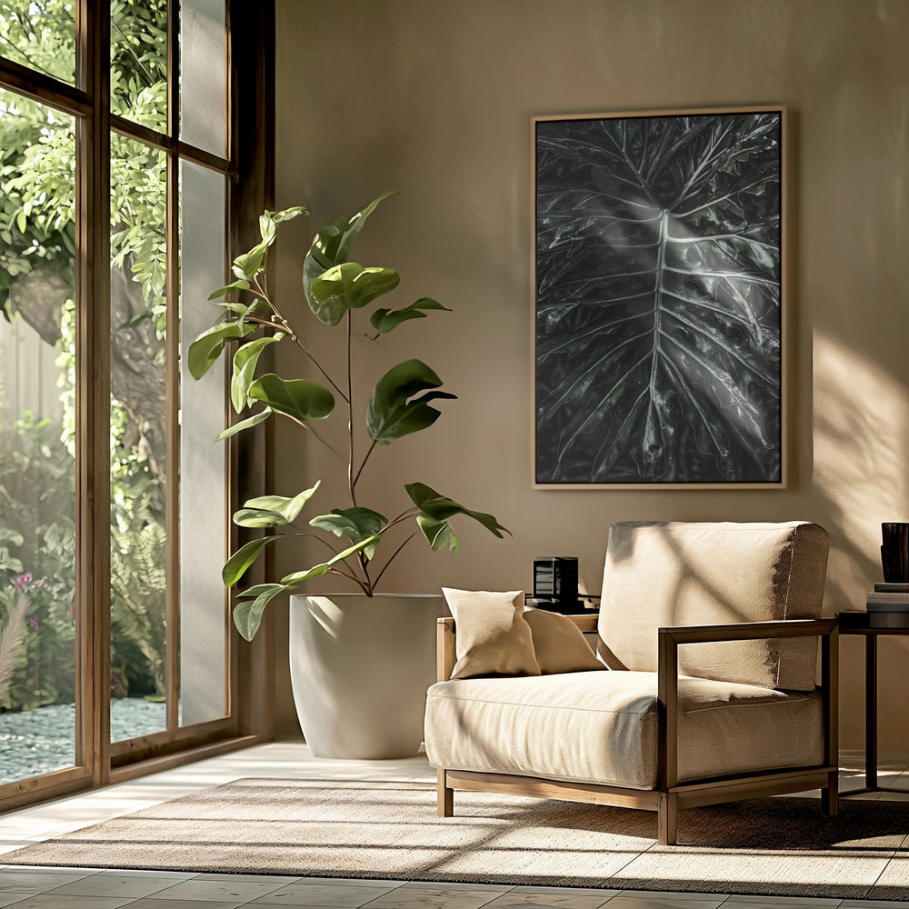 Donkere blad elegantie | Poster