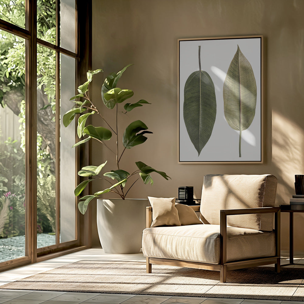 Dual Leaf Elegance | Poster