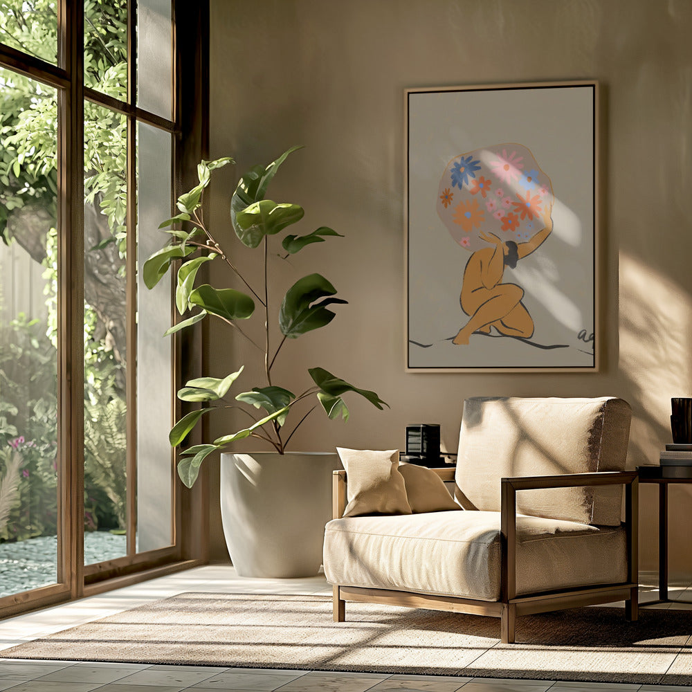 Wereld op haar schouders | Poster
