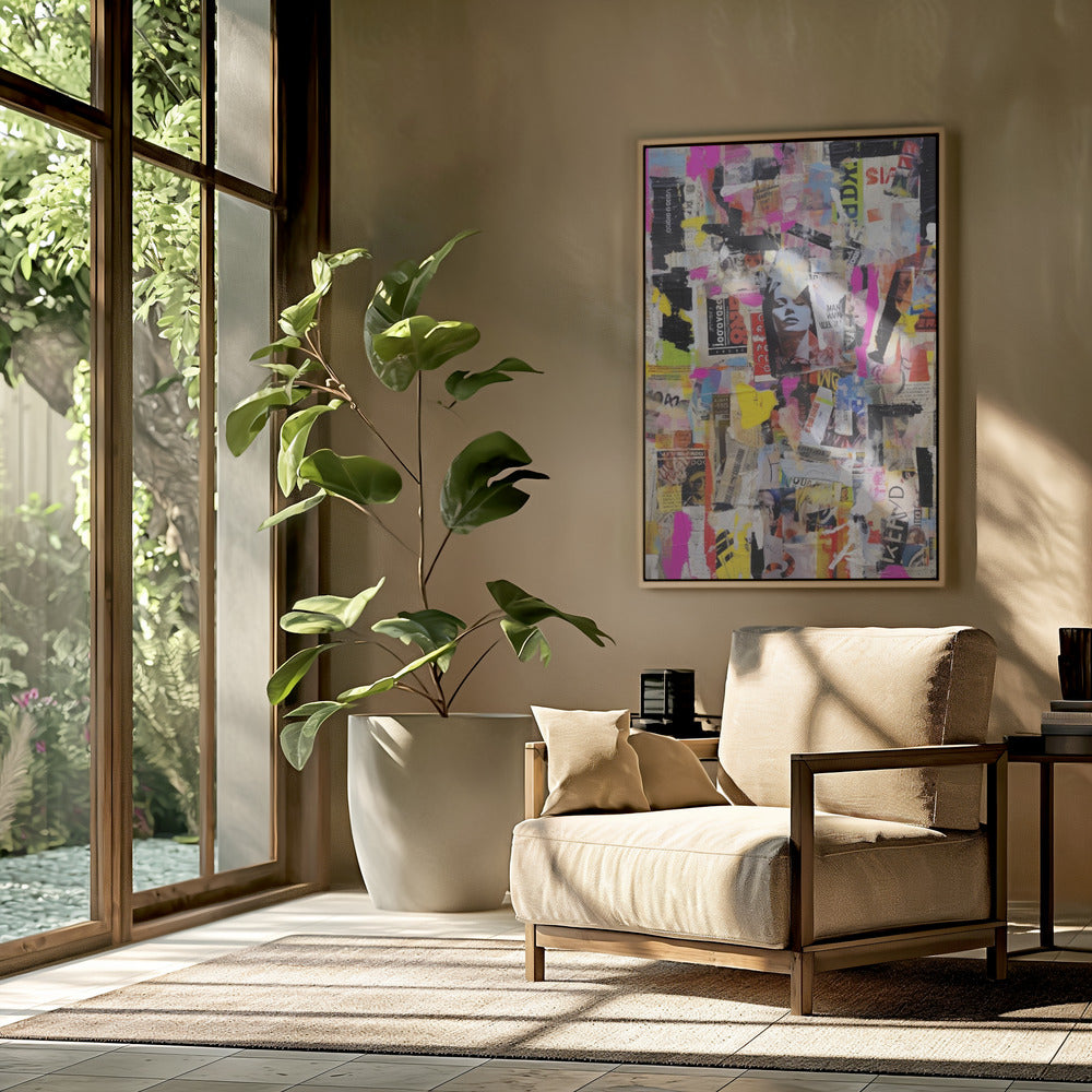 Levendige collage-echo's | Poster