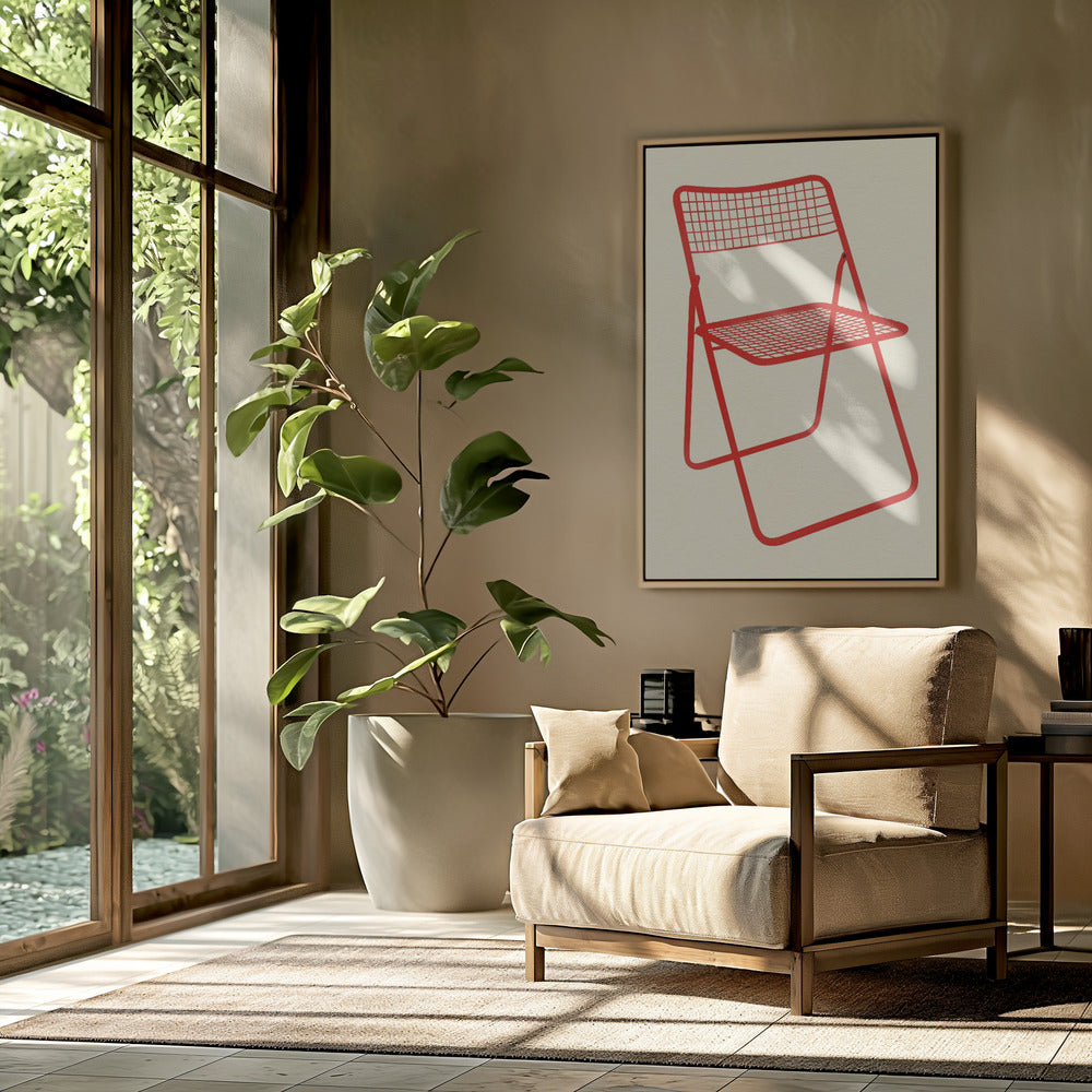Ted Net Stoel Rood | Poster