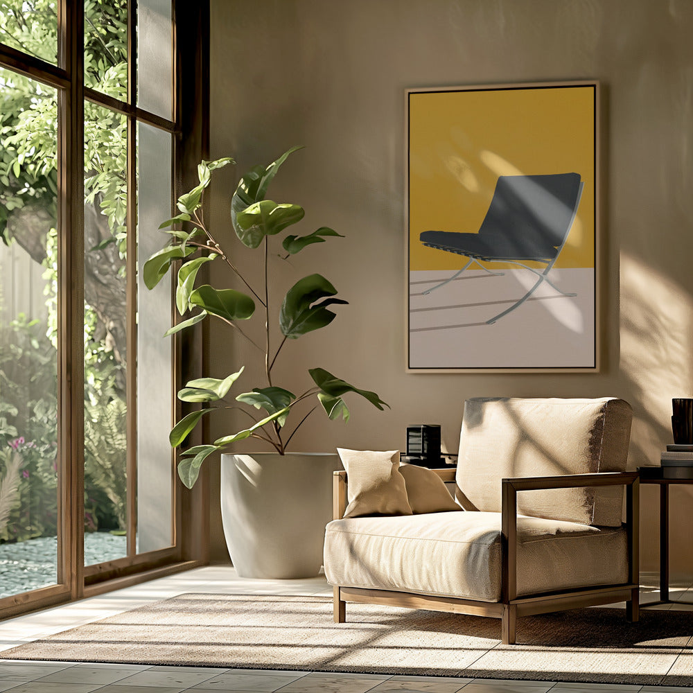 Barcelona-stoel van Mies Van Der Rohe | Poster