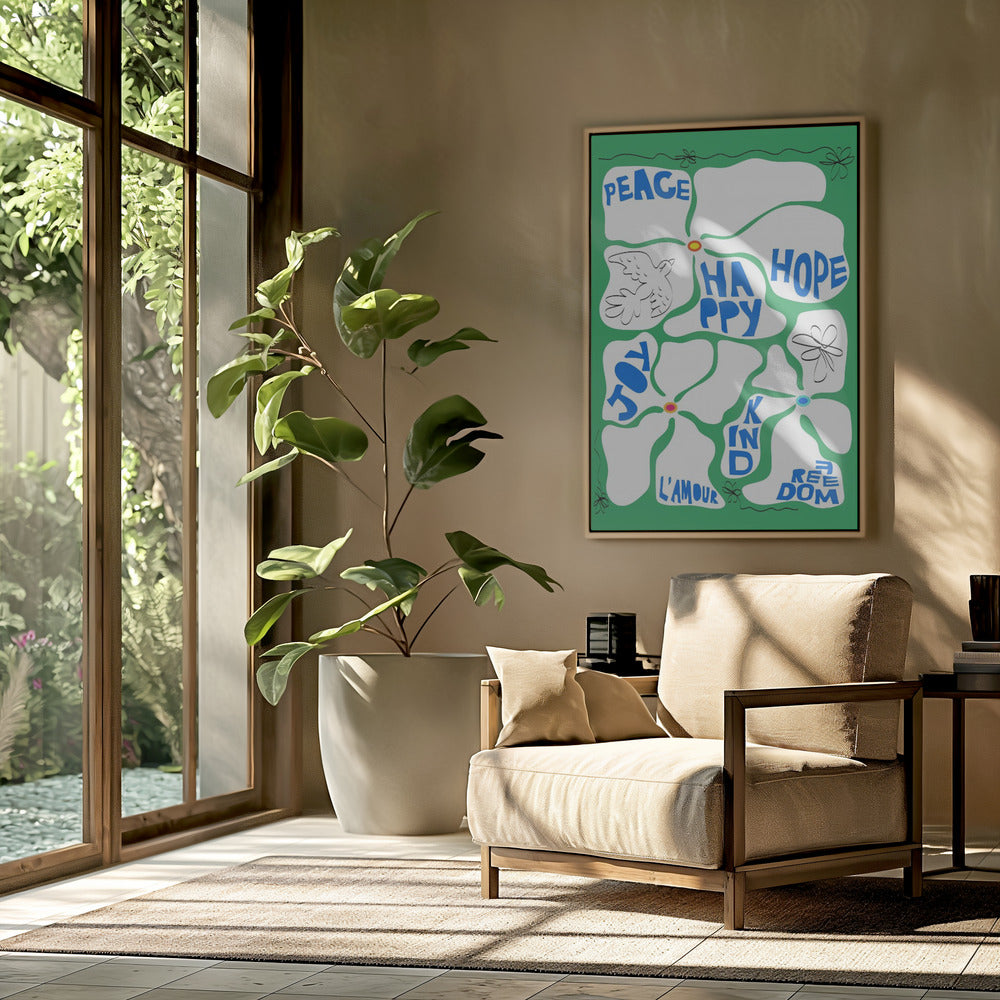 Bloem van de Tijd - Groen | Poster