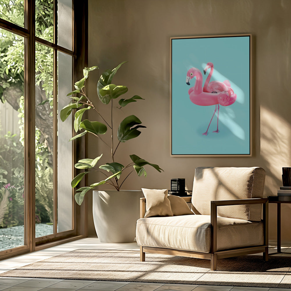 Flamingo op Resort | Poster