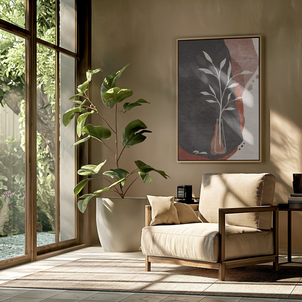 Vase and Leaves | Poster