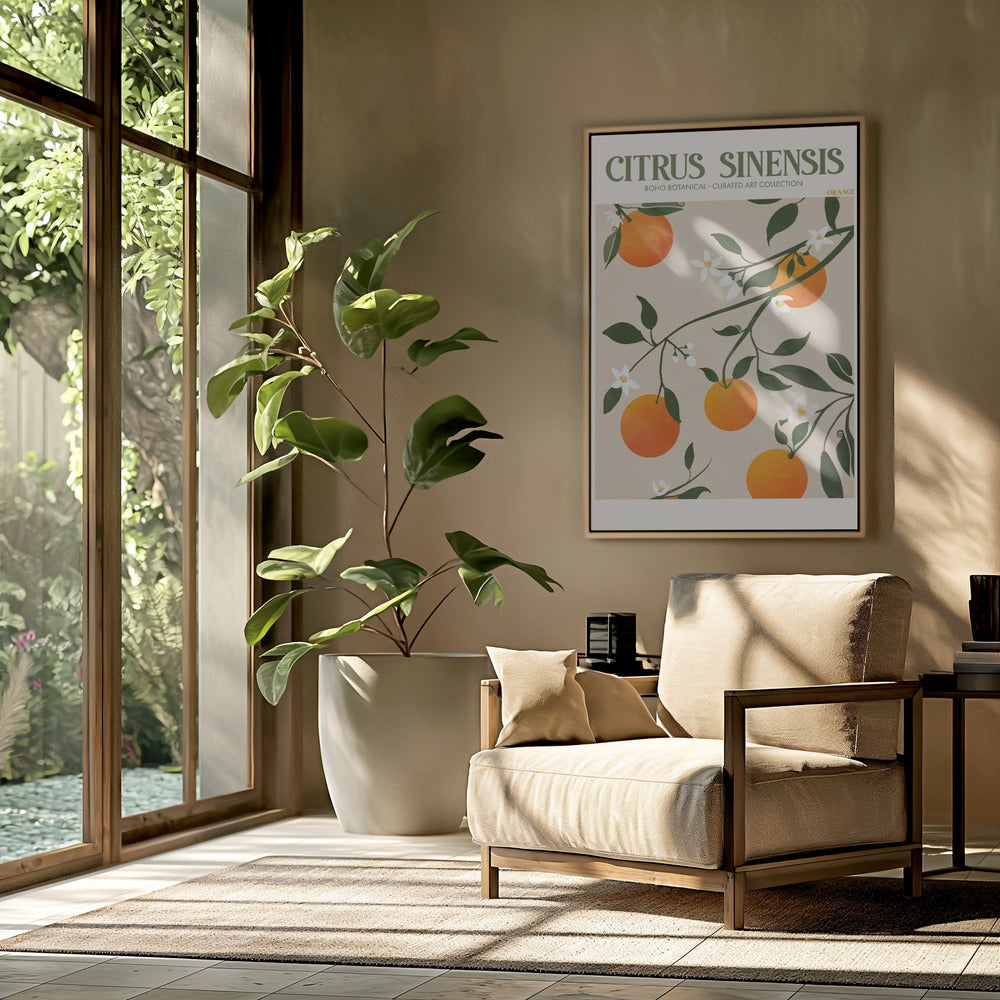 Oranje Elegantie | Poster