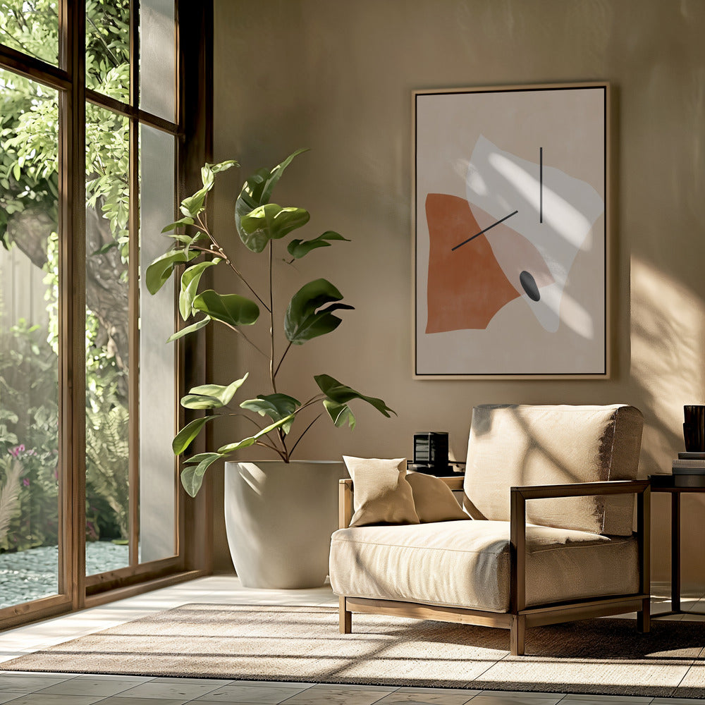 Geometrische vormen in aardse tinten | Poster