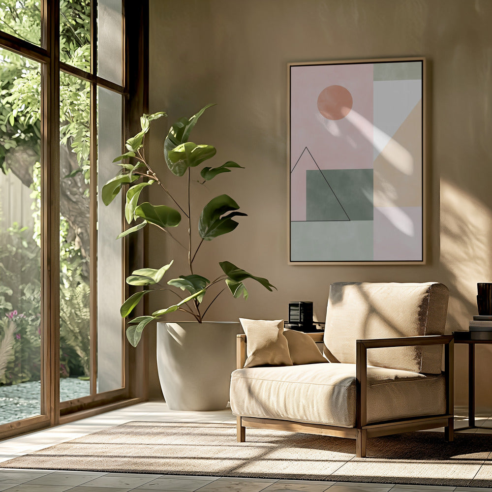 Pasteltinten met minimalistische vormen | Poster