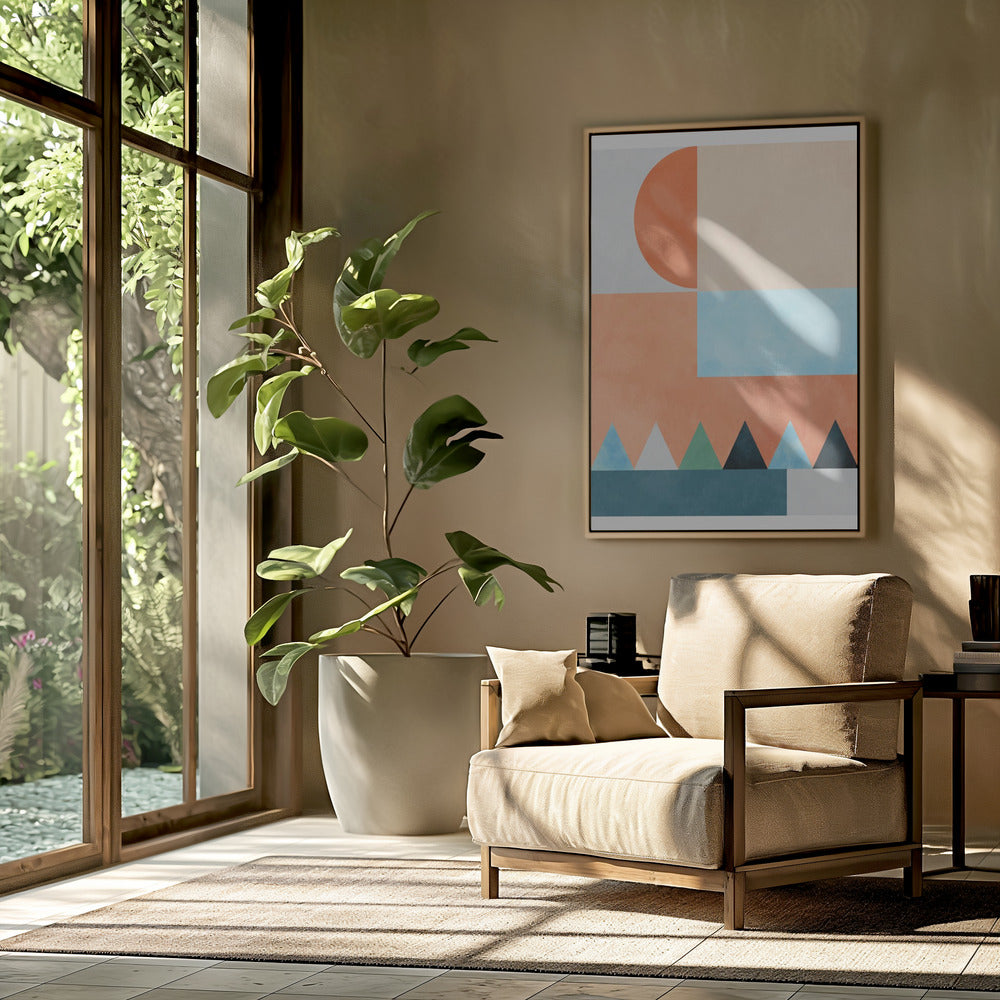 Ruimtes Blauwe Driehoek | Poster