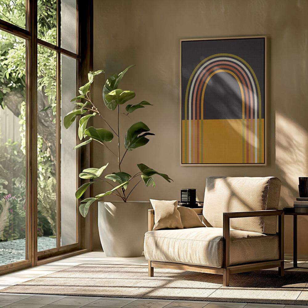 Geo Shapes Herfst 21 Regenboogboog | Poster