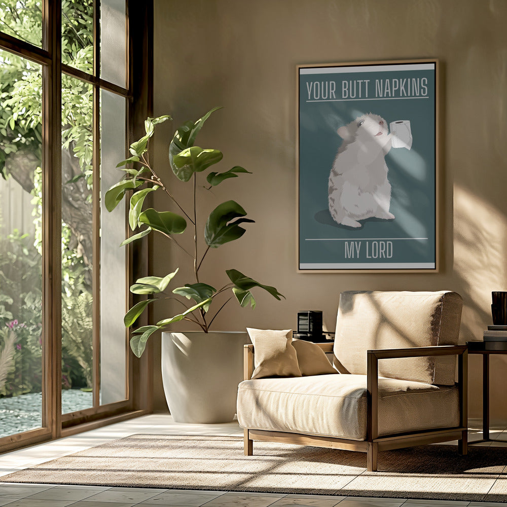 Uw billen servetten, mijn heer | Poster
