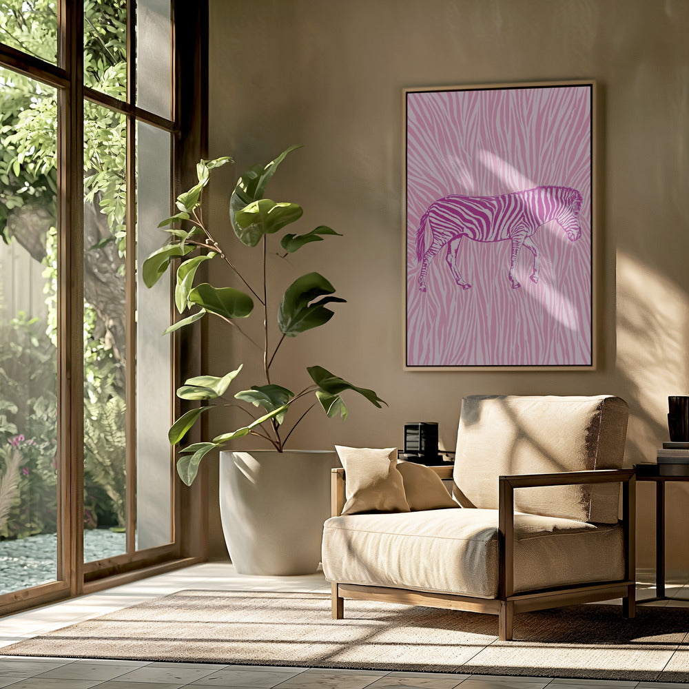 Afrikaanse zebra in opvallende camouflage | Poster