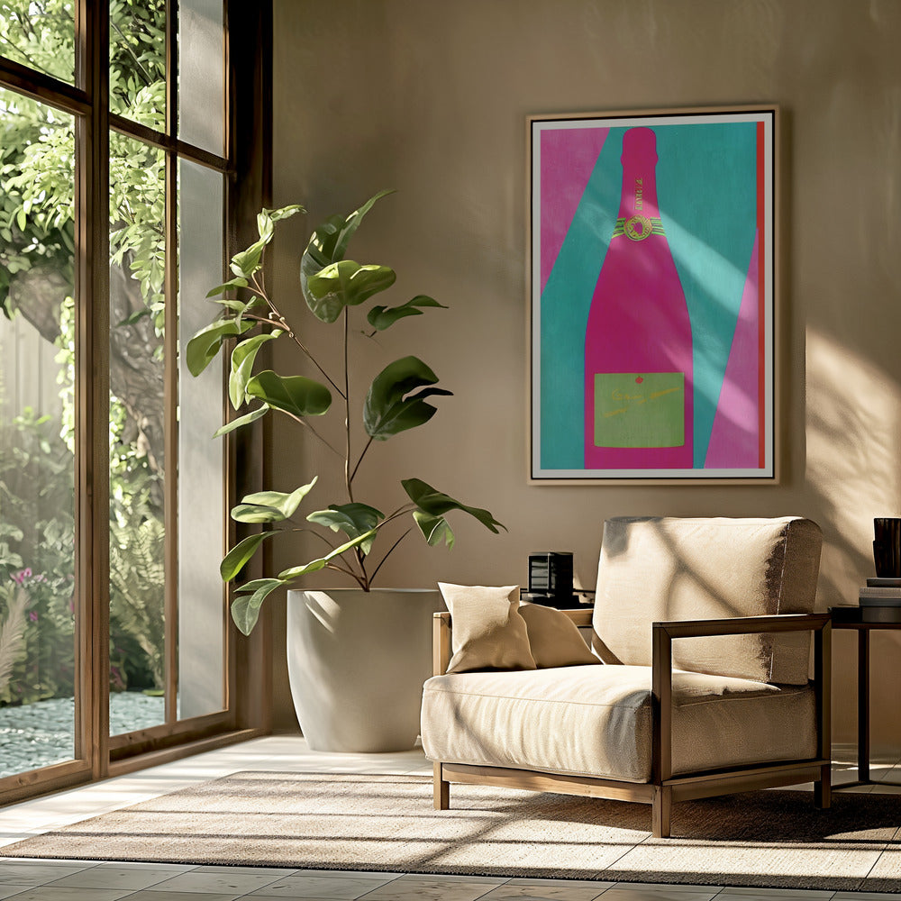 Roze champagne | Poster