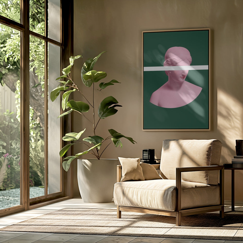 Roze en groene Artemis | Poster