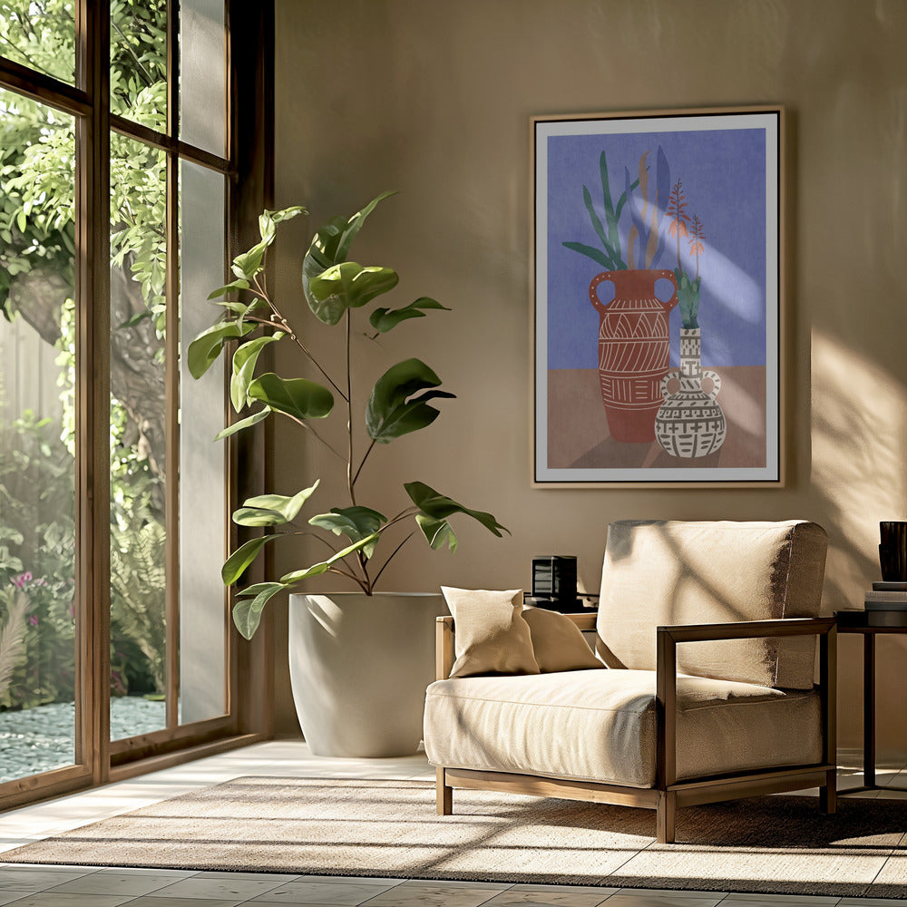 Bloemenvaas 3-verhouding 2x3 Print door Bohonewart | Poster