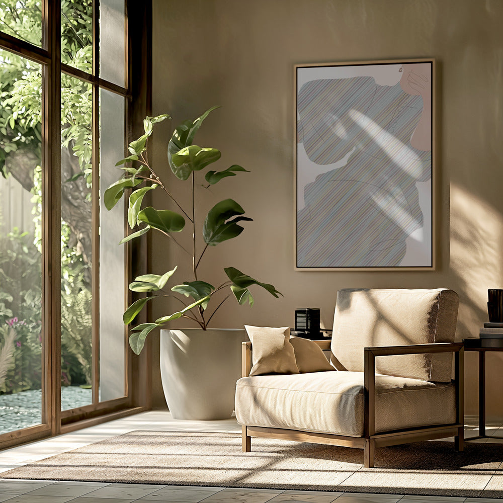 Gestreepte elegantie | Poster