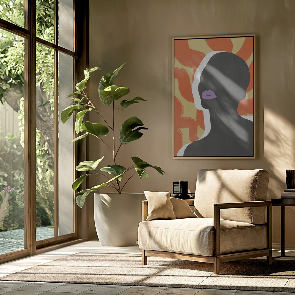 Anoniem portret in de zon | Poster