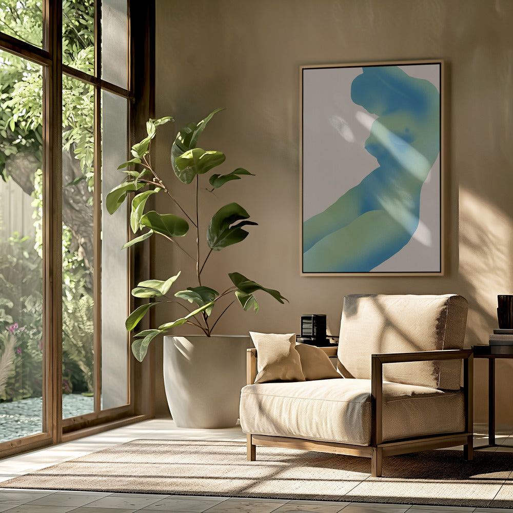 Menselijke figuur abstract met gradiënten | Poster