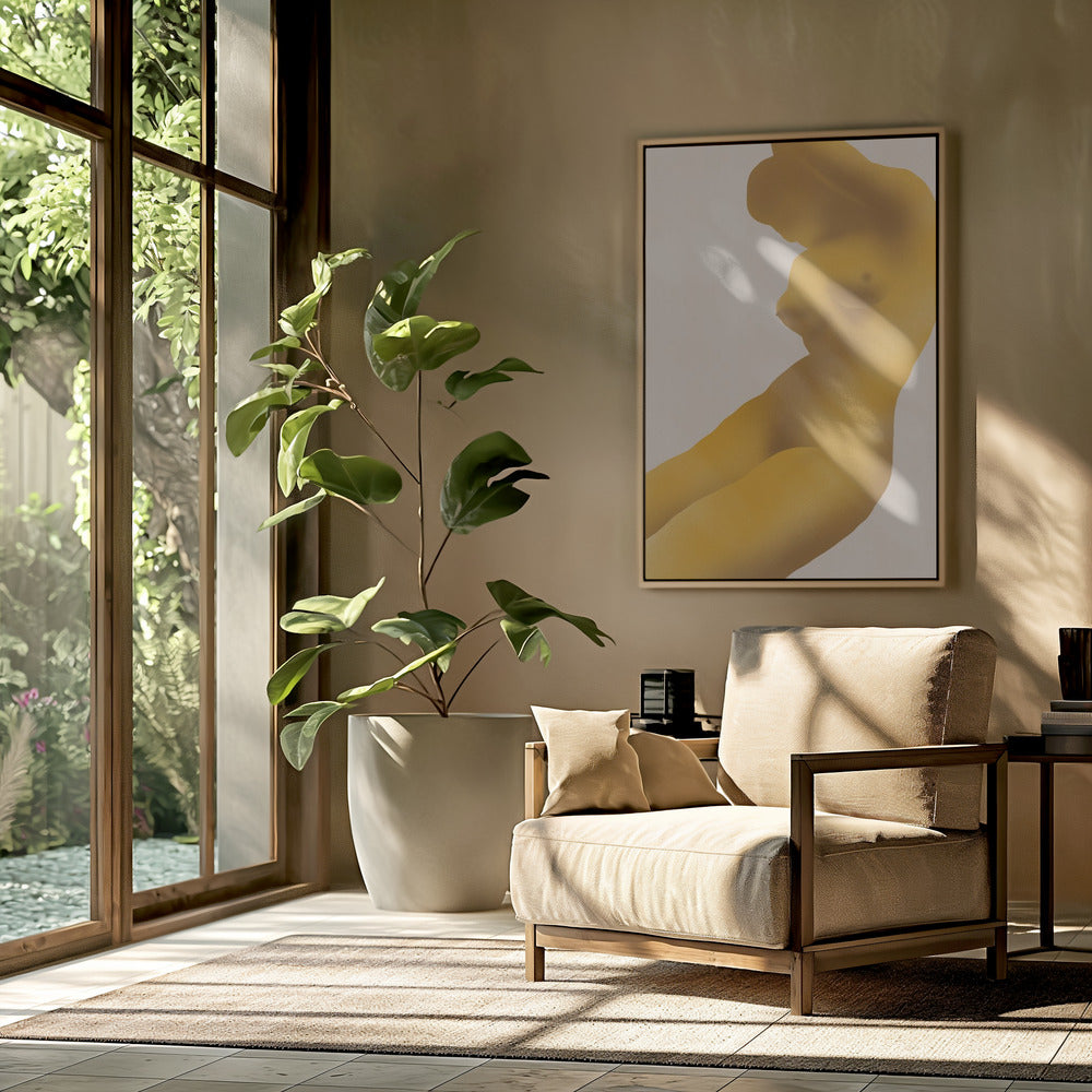 Golden Color Nude Abstract | Poster