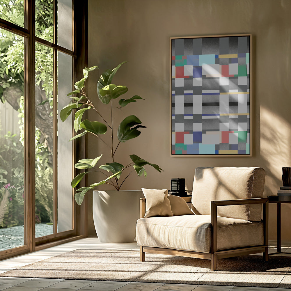 Abstract ontwerp met een rasterpatroon | Poster