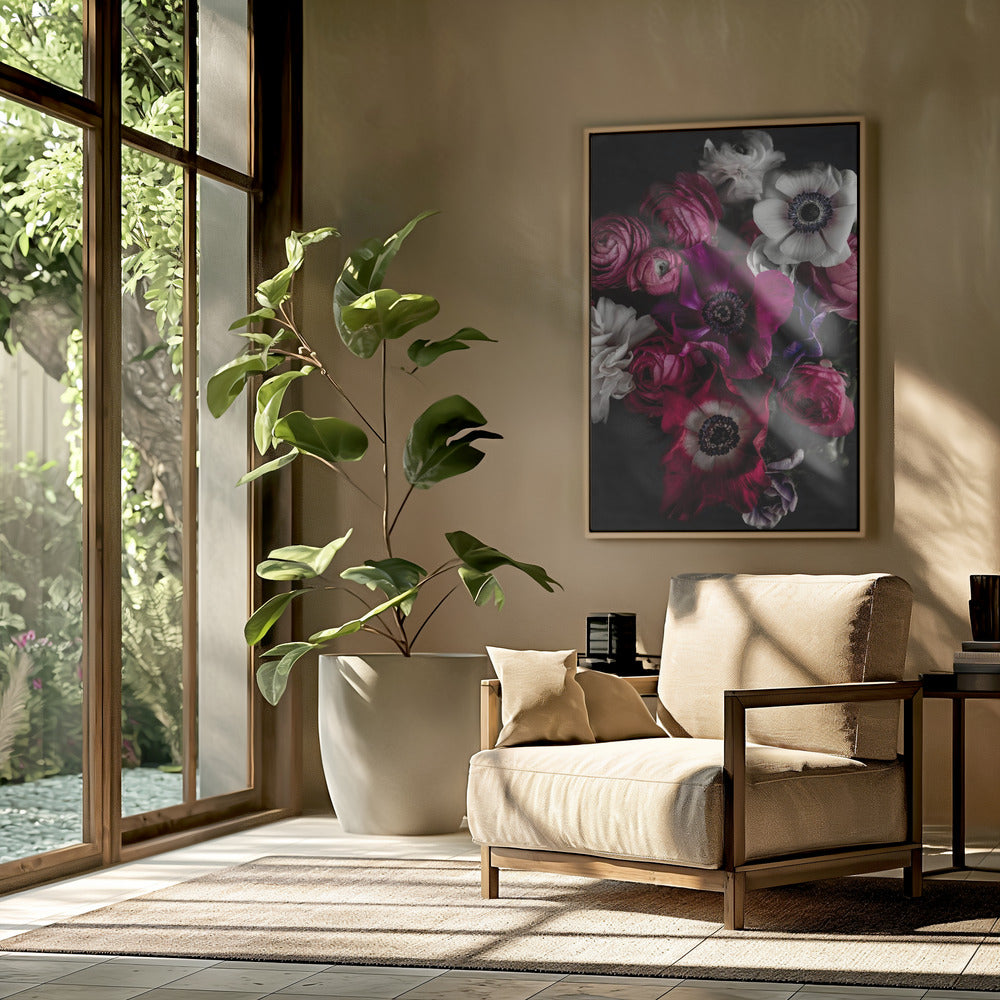 Donkere Bloemen 1 | Poster