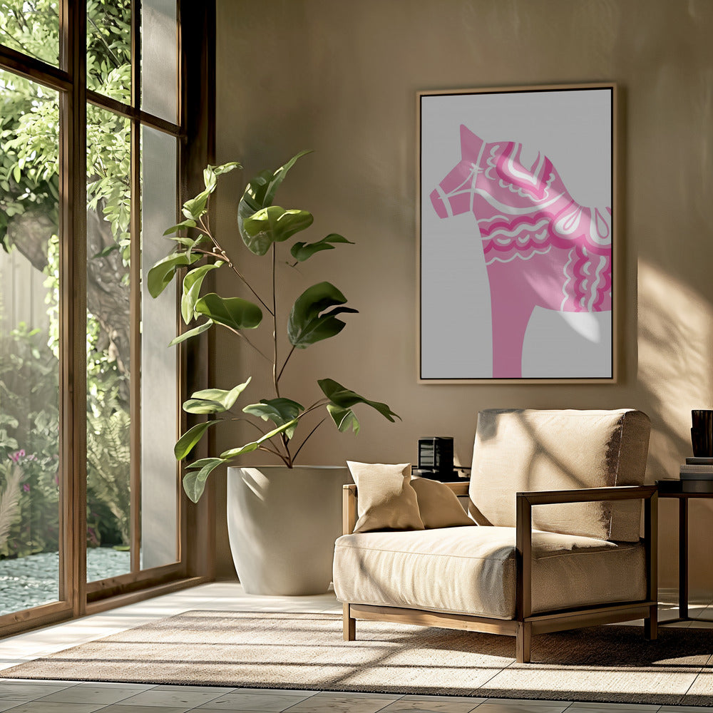 Roze Dala-silhouet | Poster