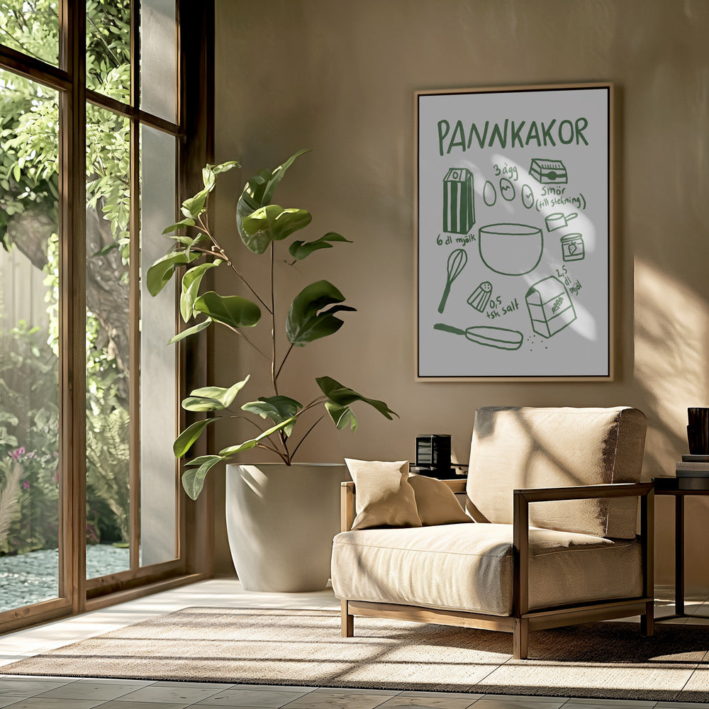 Ingrediënten voor pannenkoeken | Poster