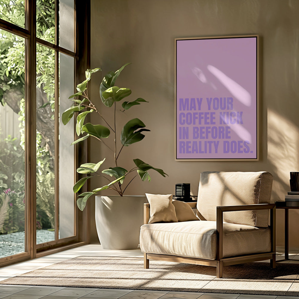 Koffie versus realiteit | Poster
