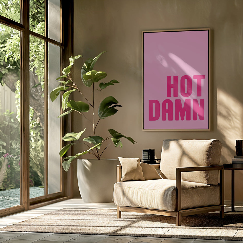 Vet roze uitroepteken | Poster