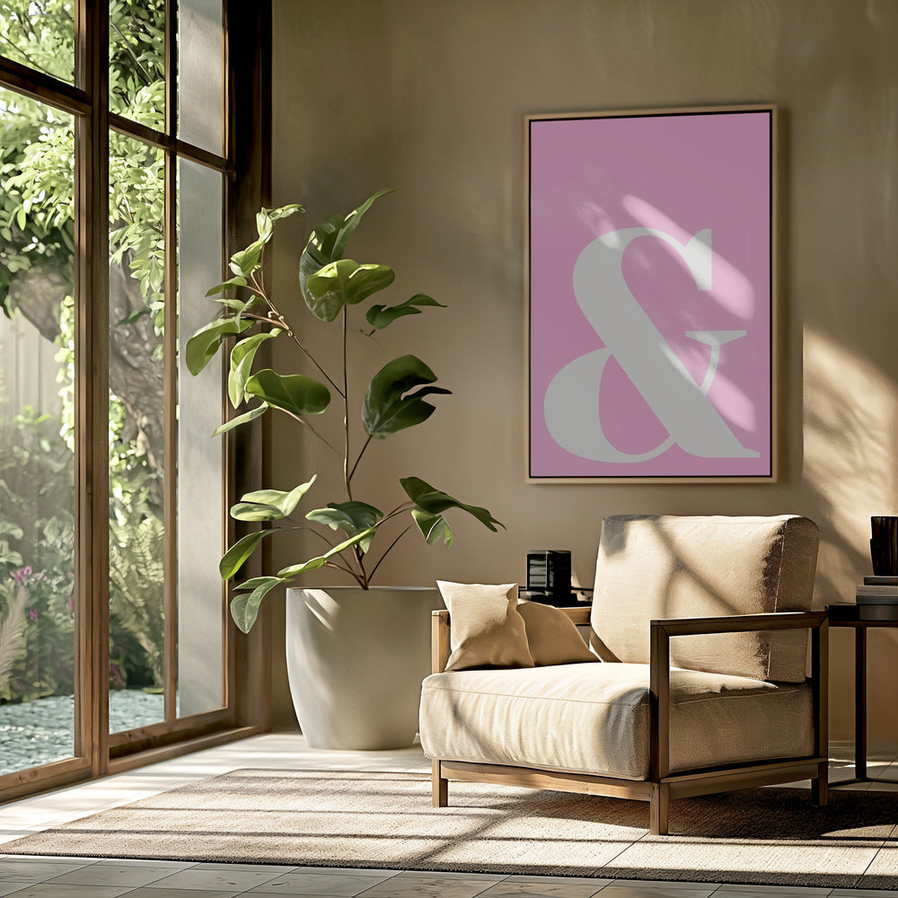 Pink Ampersand Charm | Poster