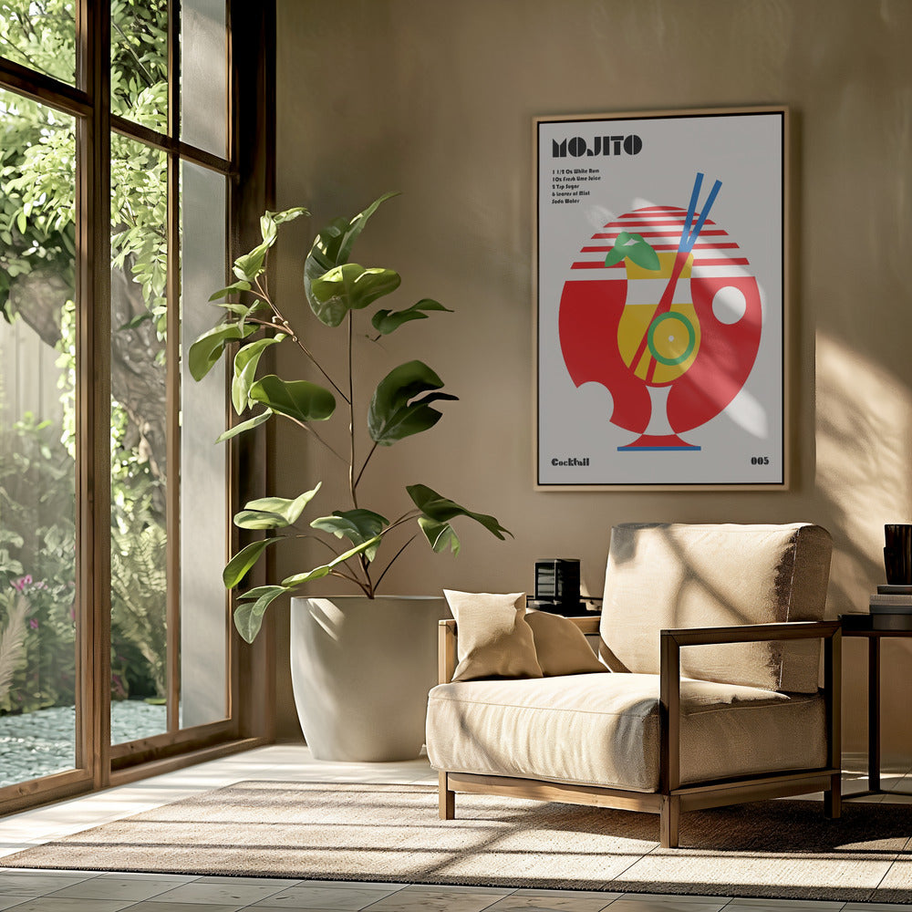 Mojito Bauhaus-cocktail | Poster