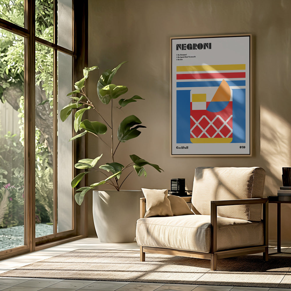 Negroni Bauhaus-cocktail | Poster