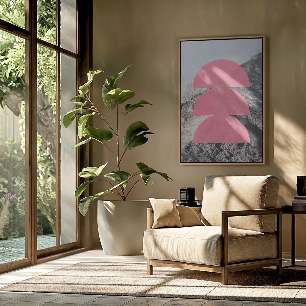 Roze Horizon Lagen | Poster