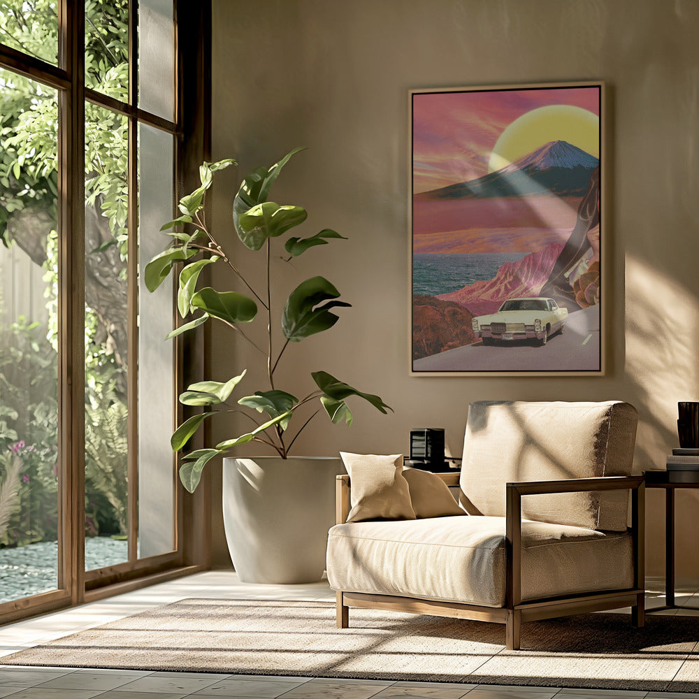 Retro landschapscollage | Poster