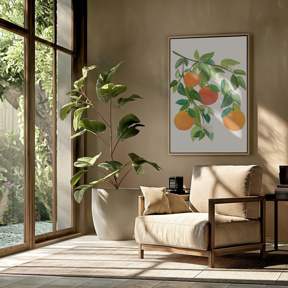 Sinaasappels en bloesems II | Poster