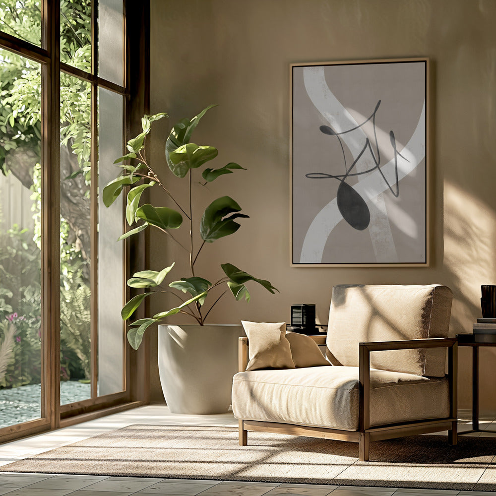 Beige abstract nr. 2 | Poster