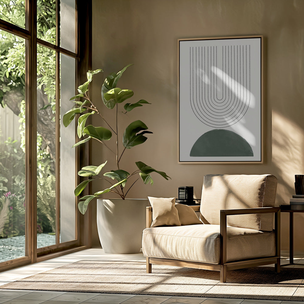 Groene Mid-Century Modern nr. 5 | Poster