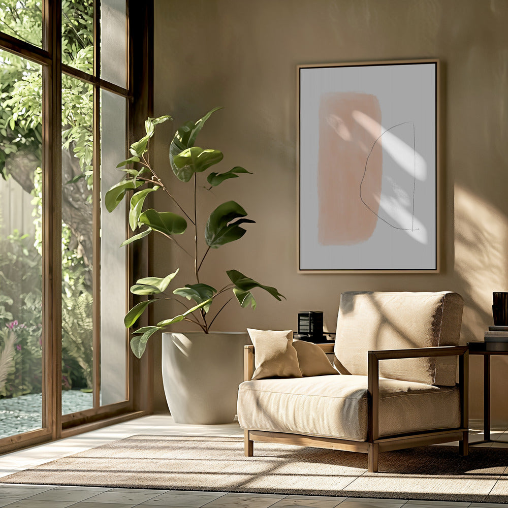 Peachy Contours | Poster