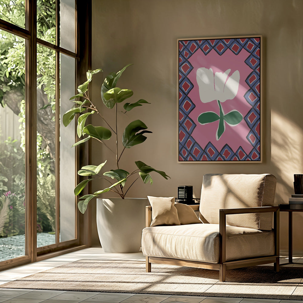 Petal plaid playtime I | Poster