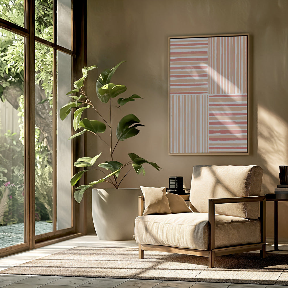 Verticale en horizontale strepen | Poster