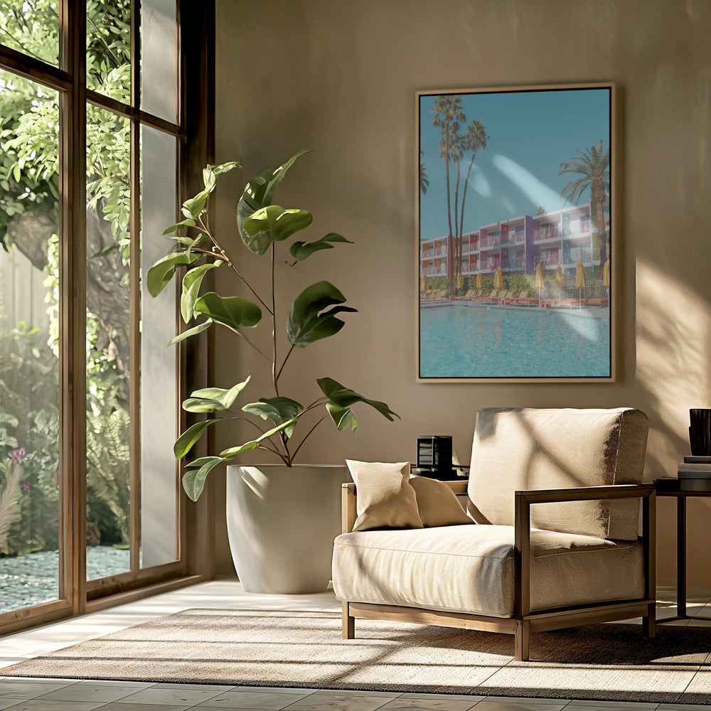 Saguaro Hotel aan het zwembad in Palm Springs | Poster
