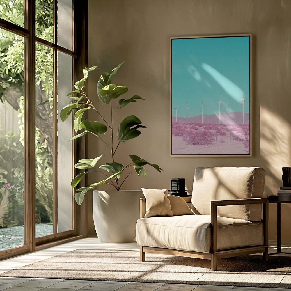 Palm Springs Windmolens in de woestijn | Poster