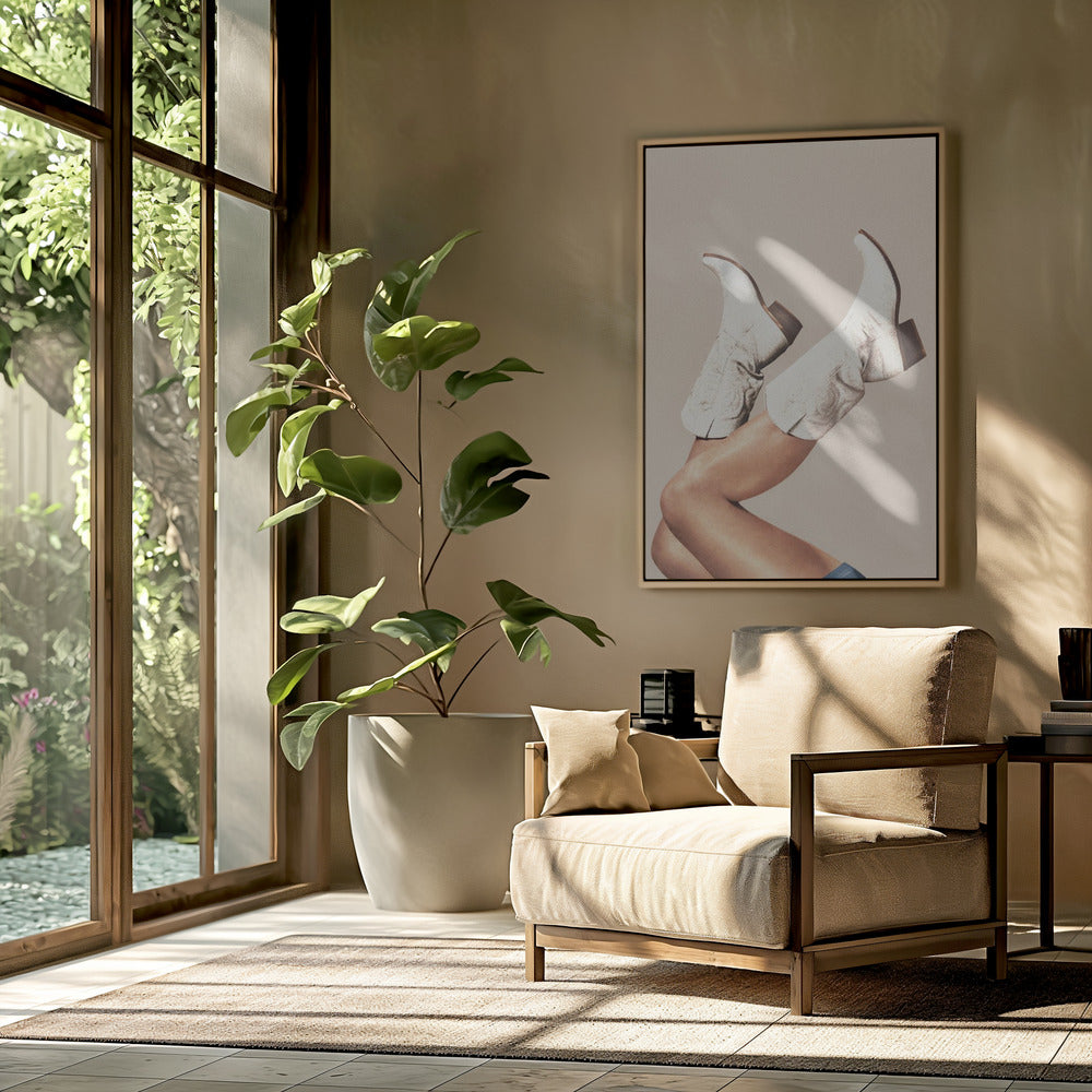 Deze laarzen - Neutraal / Beige | Poster