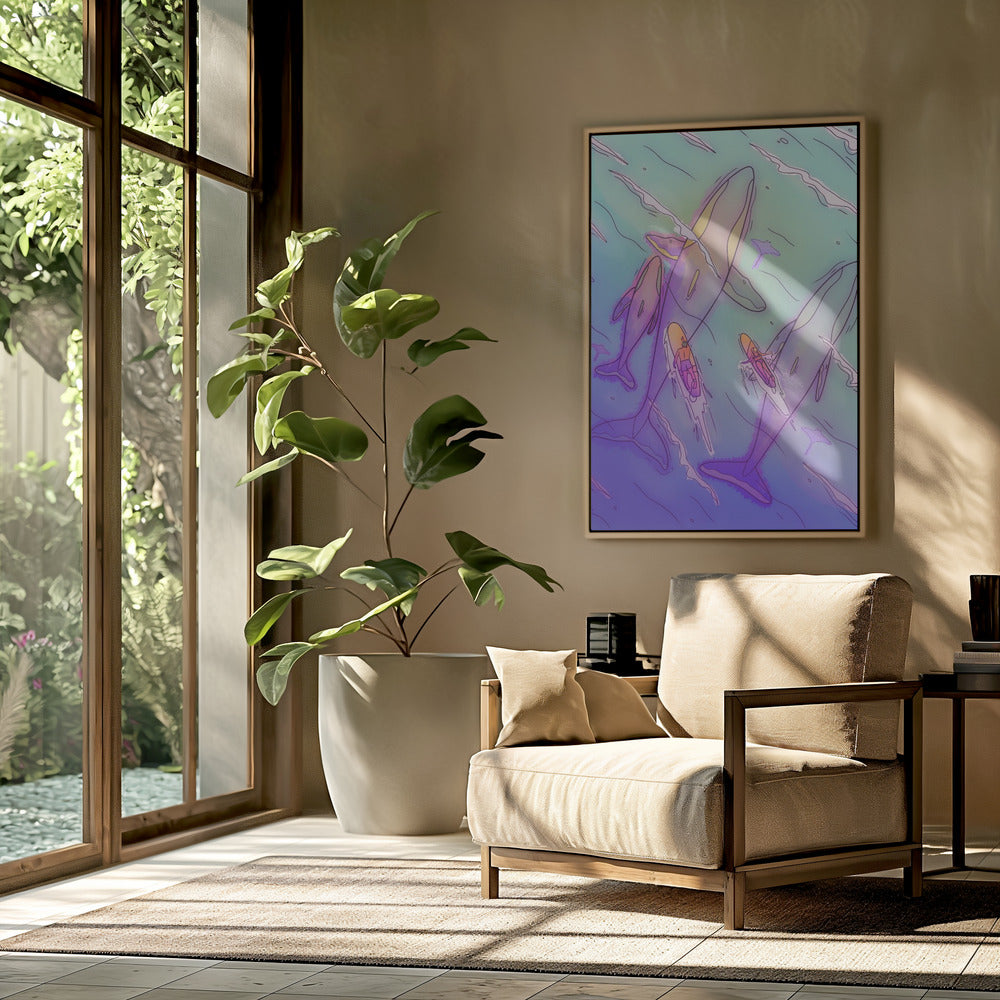 Surfen met de walvissen | Poster