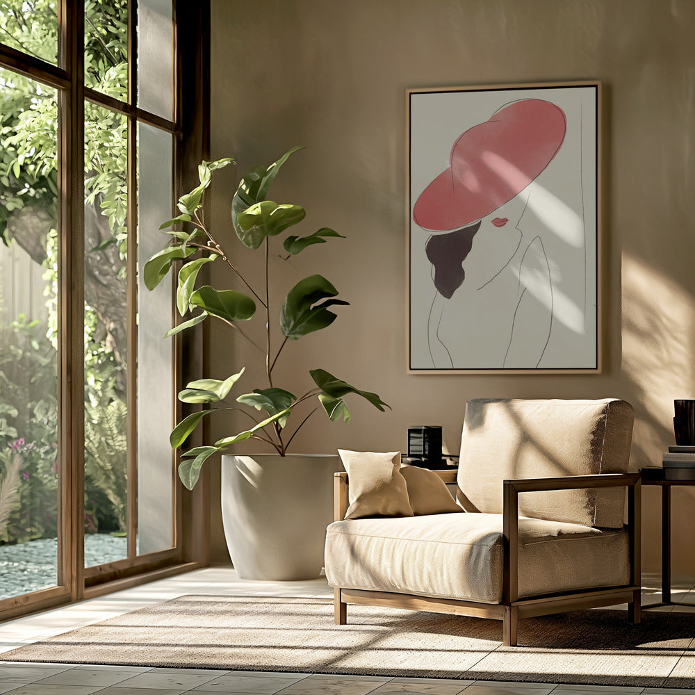 Rode Hoed Elegance | Poster