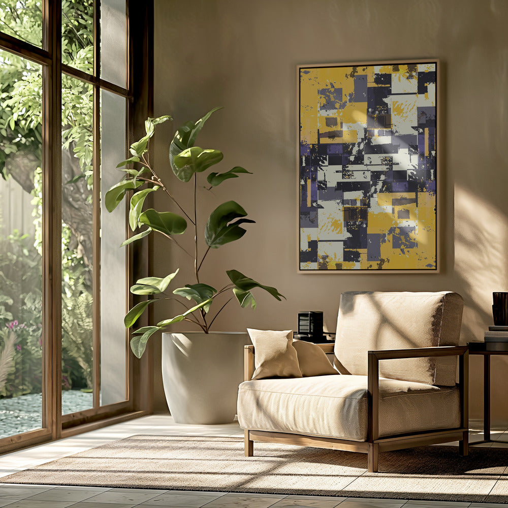 Geometrische vormen en felle kleuren | Poster