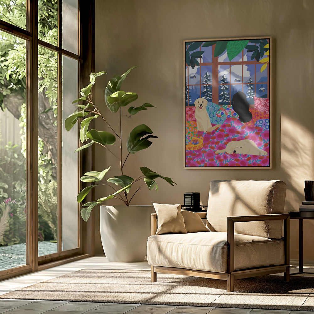 In Bed Looking At the View | Poster